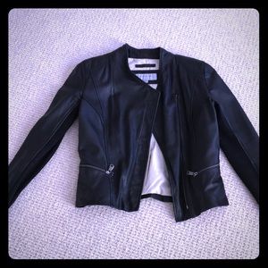 Andrew Marc Black Leather Jacket XS